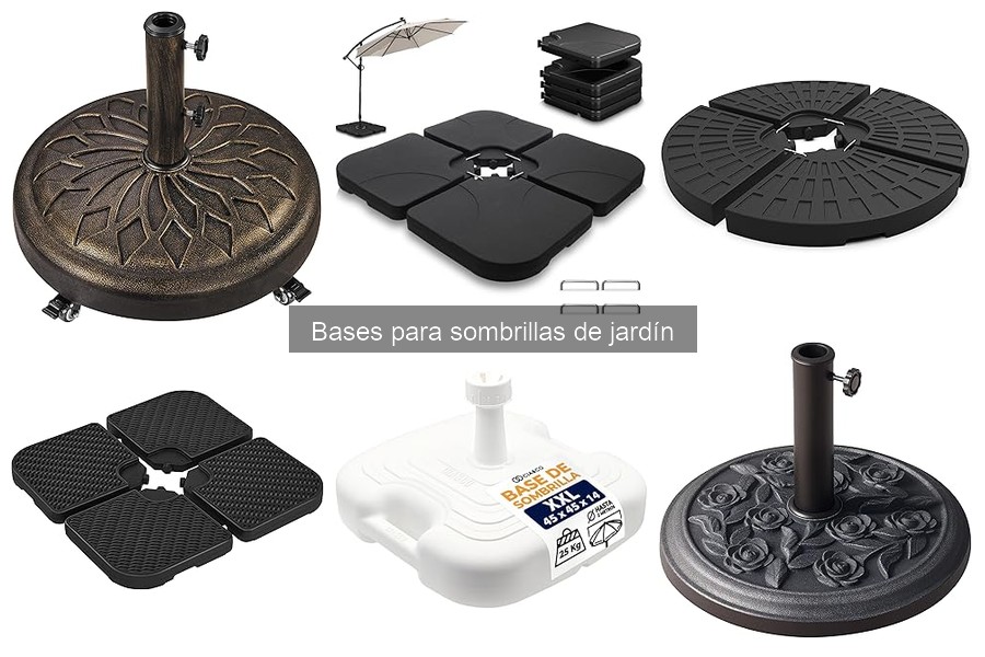 Dónde comprar bases para sombrillas de jardín: las mejores opciones