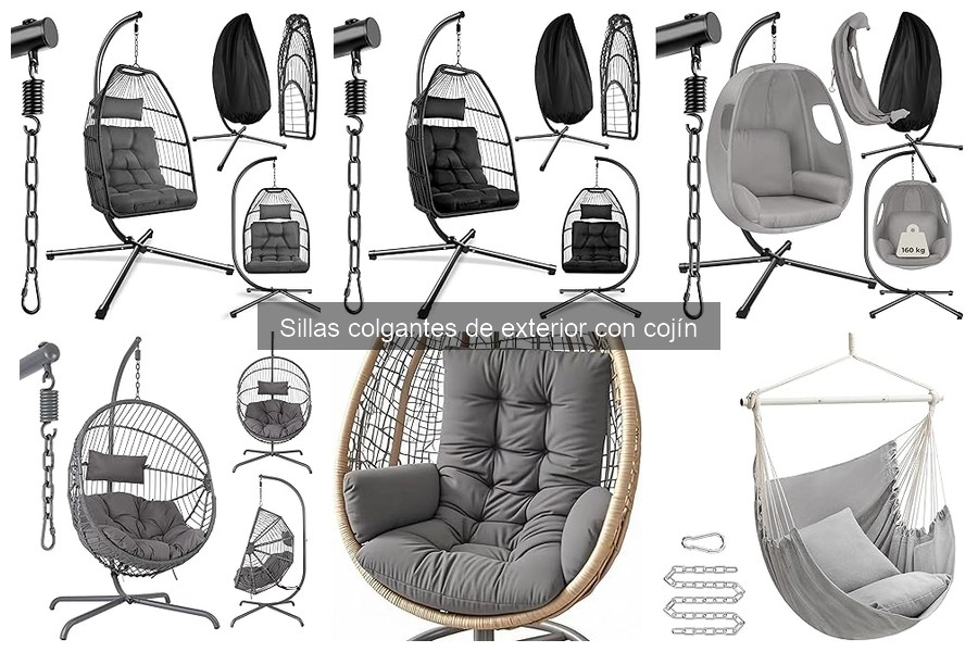 Dónde comprar sillas colgantes de exterior con cojín al mejor precio