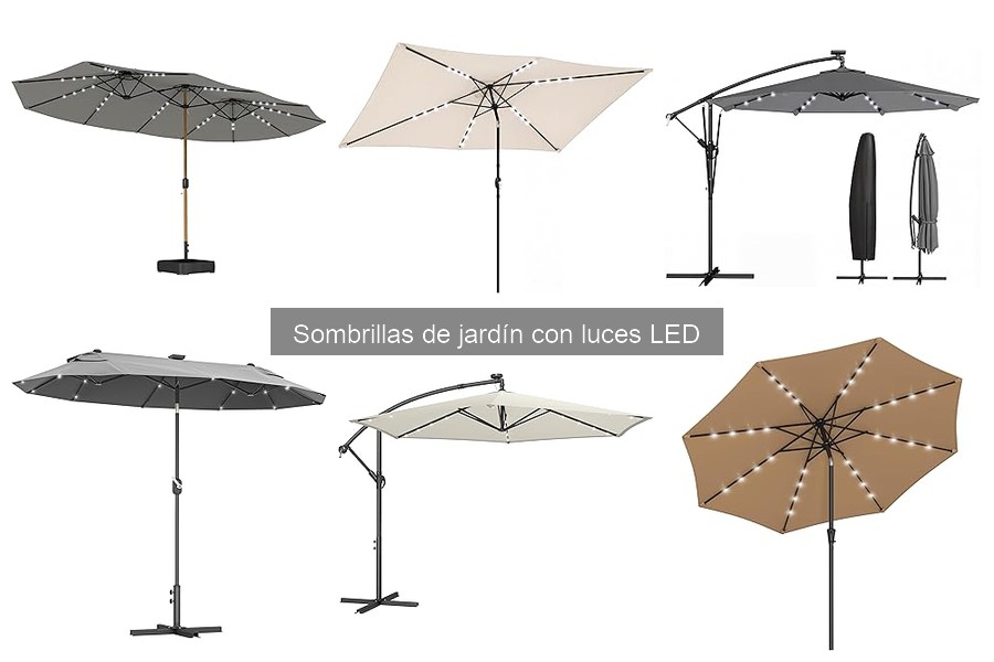 ** Dónde comprar sombrillas de jardín con luces LED: ofertas y precios