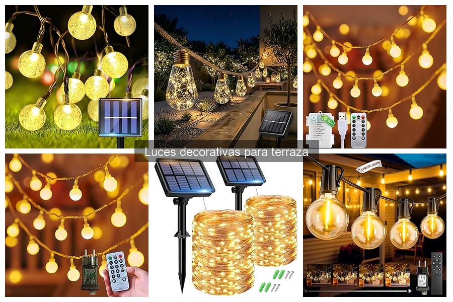 Eficiencia energética de luces decorativas para terraza