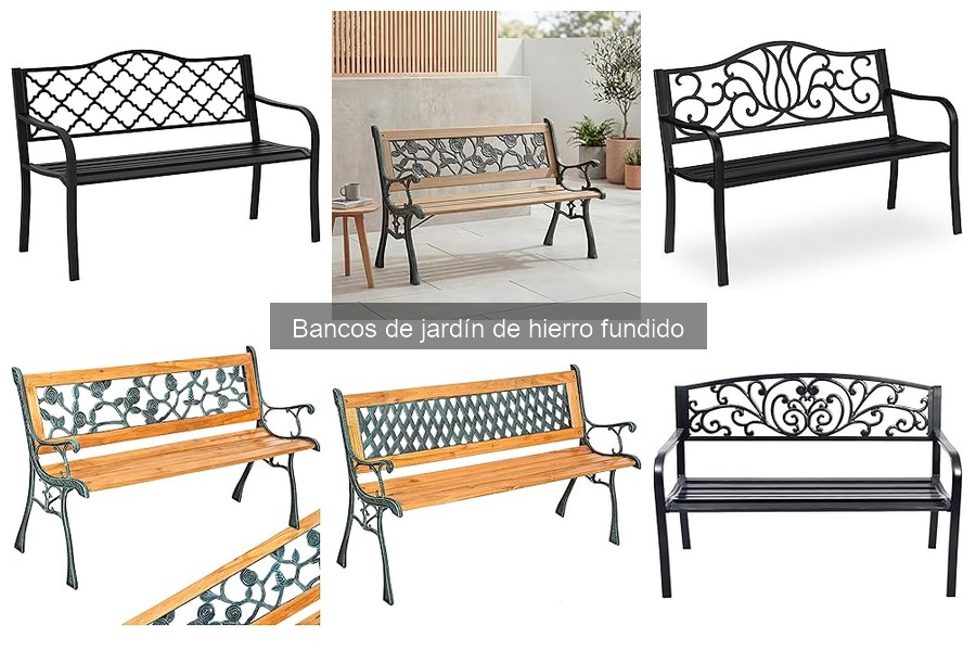 Estilos de bancos de jardín de hierro fundido más populares