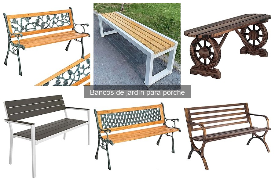 Estilos de bancos de jardín para porche que encajan en tu decoración