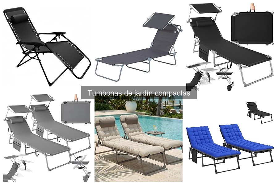 Estilos de tumbonas de jardín compactas para tu hogar