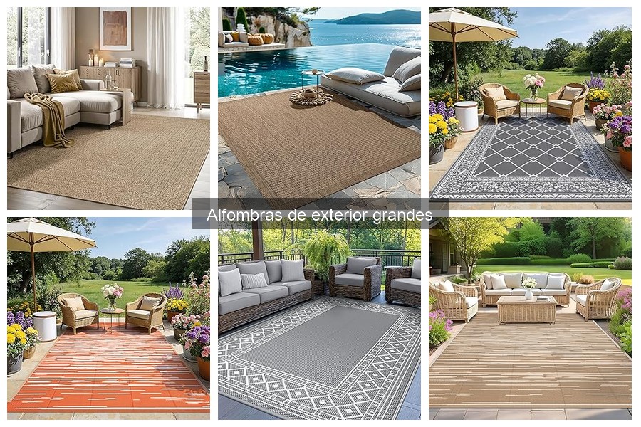 Estilos decorativos para combinar con alfombras de exterior grandes