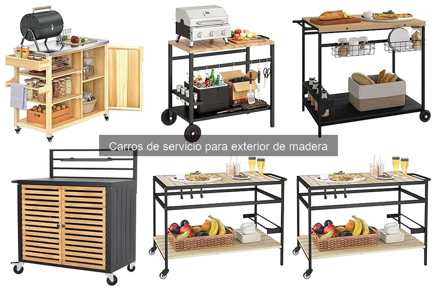Estilos y diseños populares de carros de servicio de madera