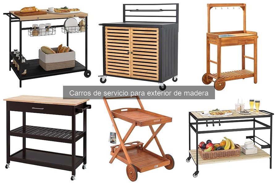 Funcionalidades adicionales en carros de servicio de madera