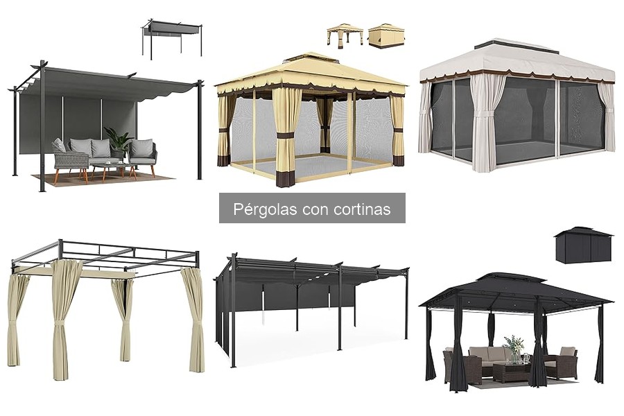 Guía de compra de pérgolas con cortinas para tu jardín