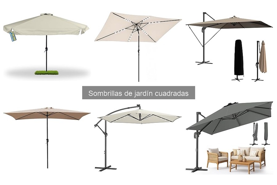 Guía de compra de sombrillas de jardín cuadradas