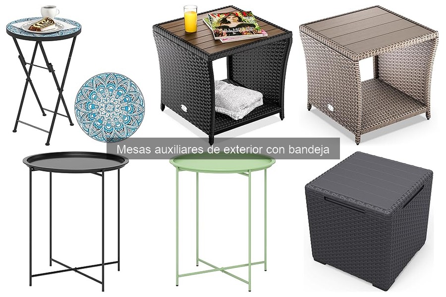 Guía de compra para mesas auxiliares de exterior con bandeja
