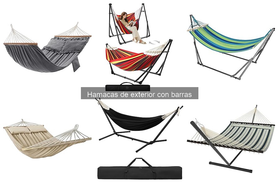 Hamacas de exterior con barras ideales para familias