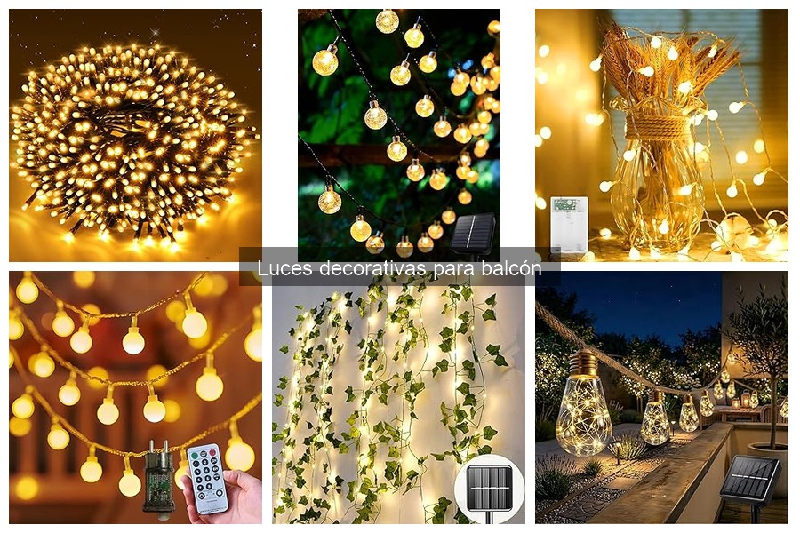 Ideas creativas de luces para balcones pequeños