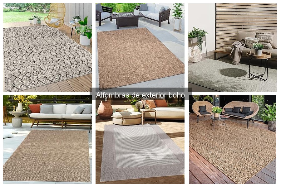 Ideas creativas para decorar con alfombras de exterior boho