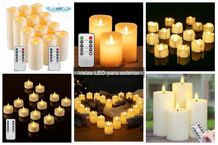 Ideas Creativas para Decorar con Velas LED en Exteriores