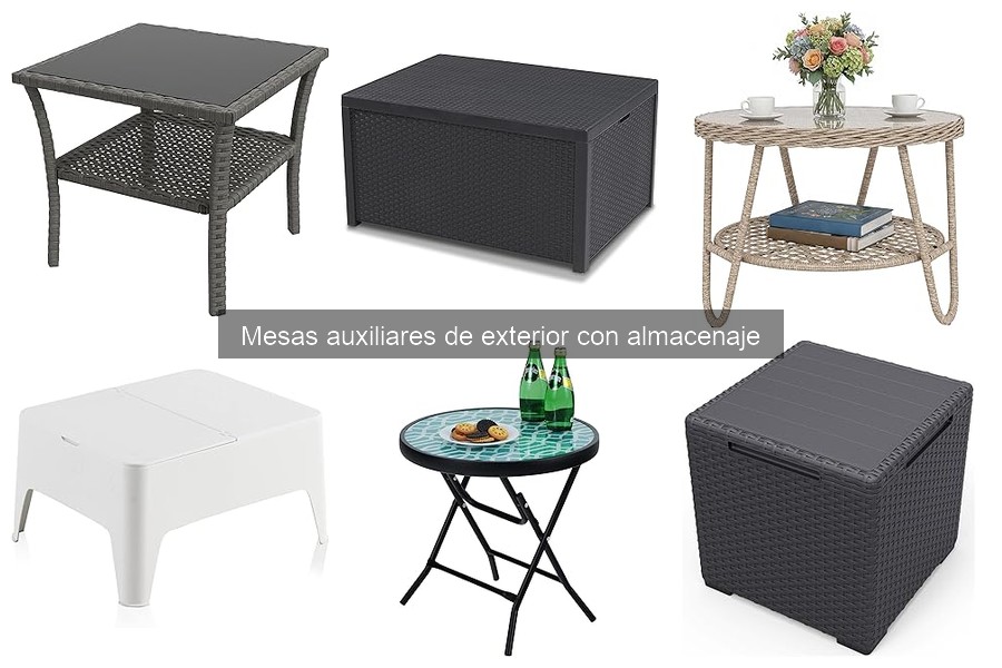 Ideas Creativas para Mesas Auxiliares de Exterior con Almacenaje