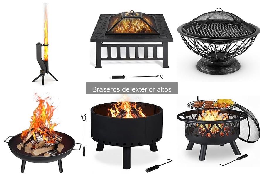 Ideas creativas para usar un brasero alto en reuniones al aire libre