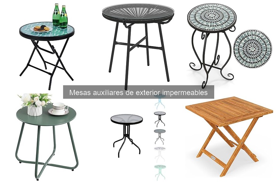 Ideas de decoración con mesas auxiliares impermeables para exterior