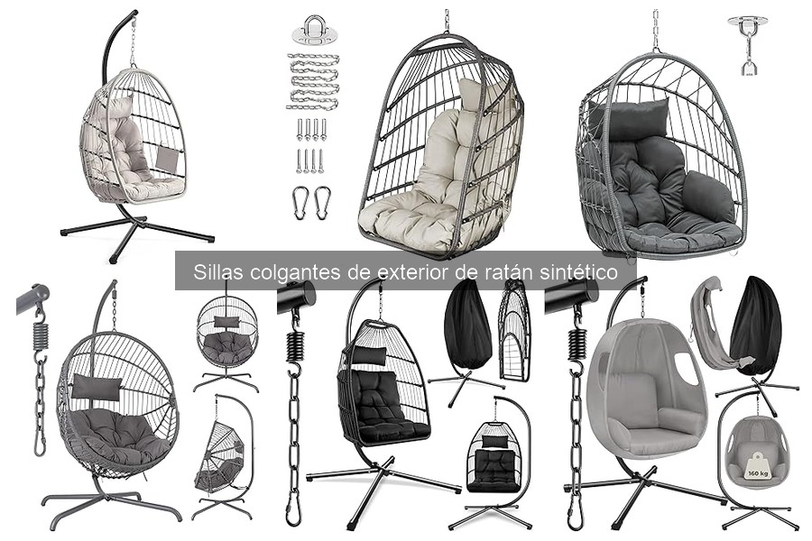 Ideas de decoración con sillas colgantes de ratán sintético