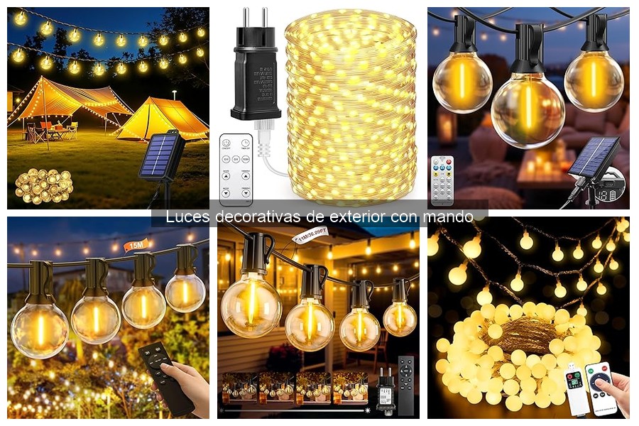 Luces decorativas de exterior con mando: ¿Resistentes al clima?