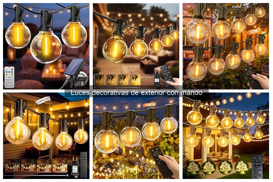 Mantenimiento de luces decorativas de exterior con mando