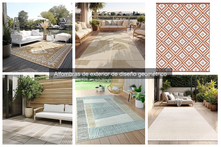 Mejores alfombras geométricas para patios pequeños