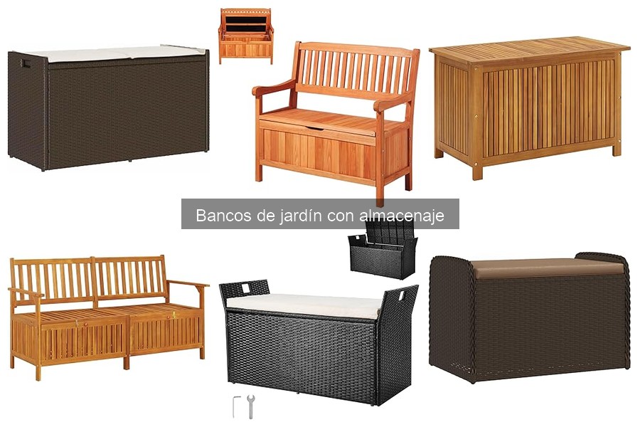 Mejores bancos de jardín con almacenaje para espacios pequeños