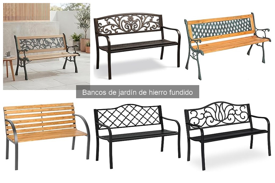 Mejores bancos de jardín de hierro fundido para espacios pequeños