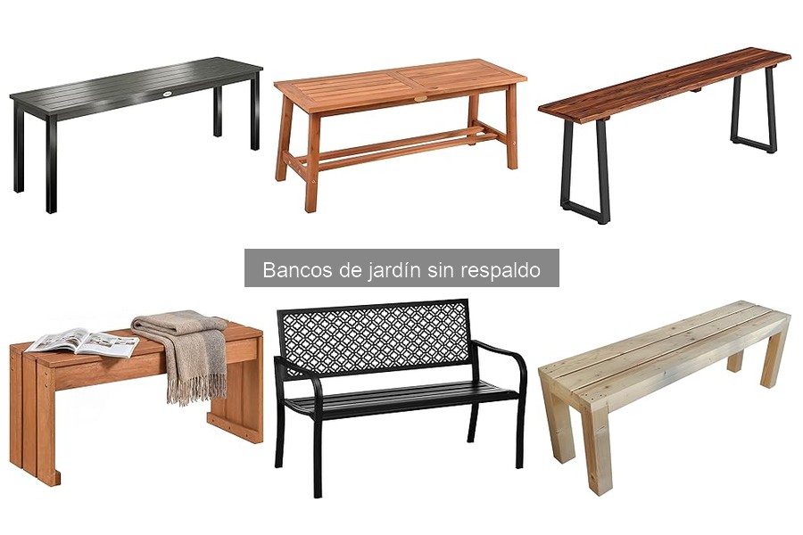 Mejores bancos de jardín sin respaldo para espacios pequeños