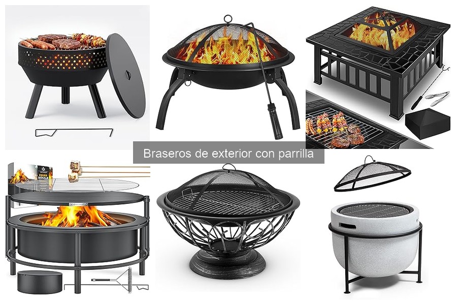 Mejores braseros de exterior con parrilla para jardines pequeños