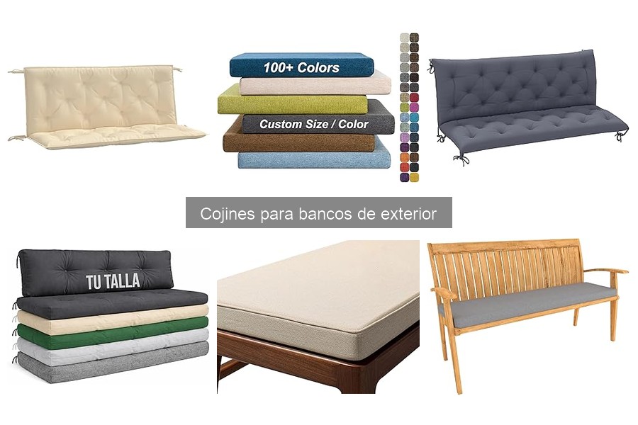 Mejores cojines para bancos de exterior según el clima