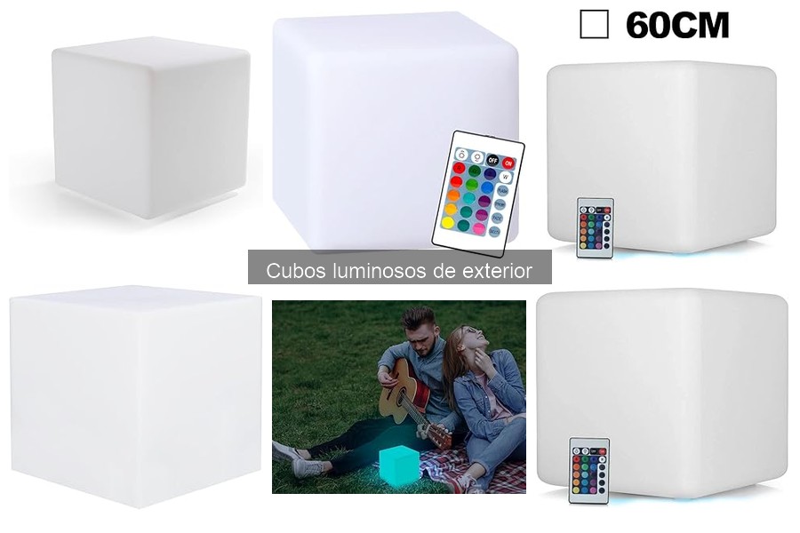 Mejores cubos luminosos de exterior para patios pequeños