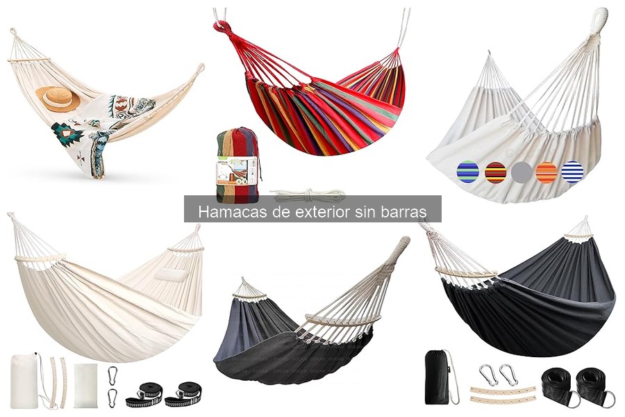 Mejores hamacas de exterior sin barras para camping