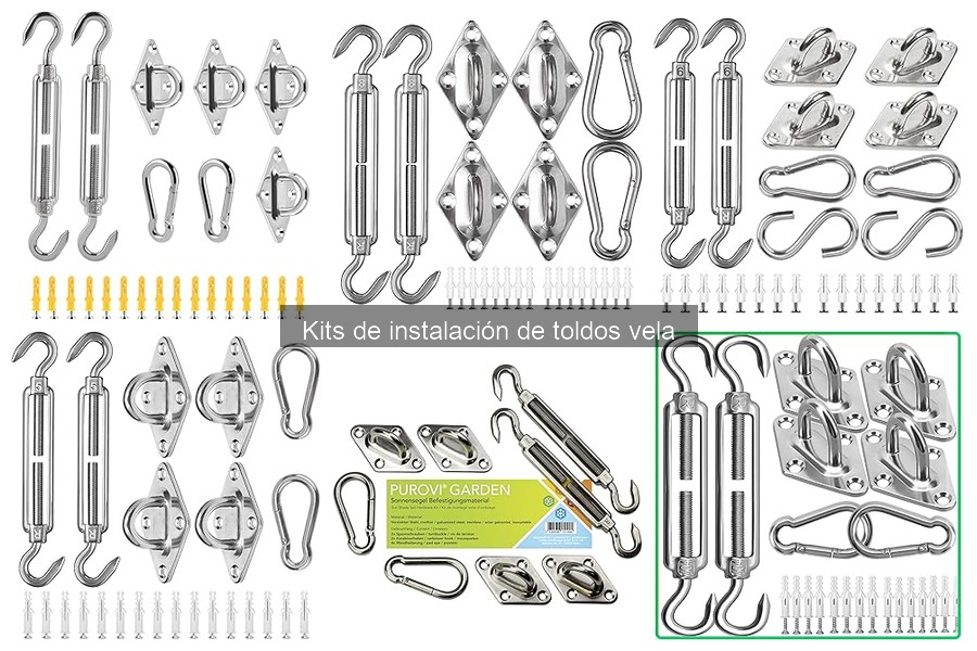 Mejores kits de instalación de toldos vela para patios grandes