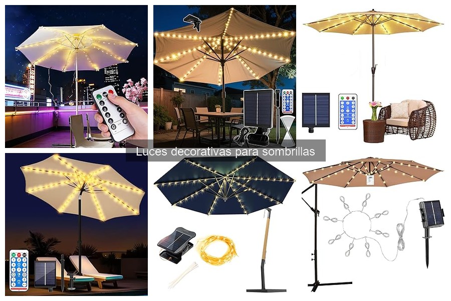 Mejores luces decorativas para sombrillas: guía de compra