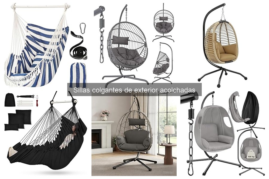Mejores lugares para comprar sillas colgantes acolchadas