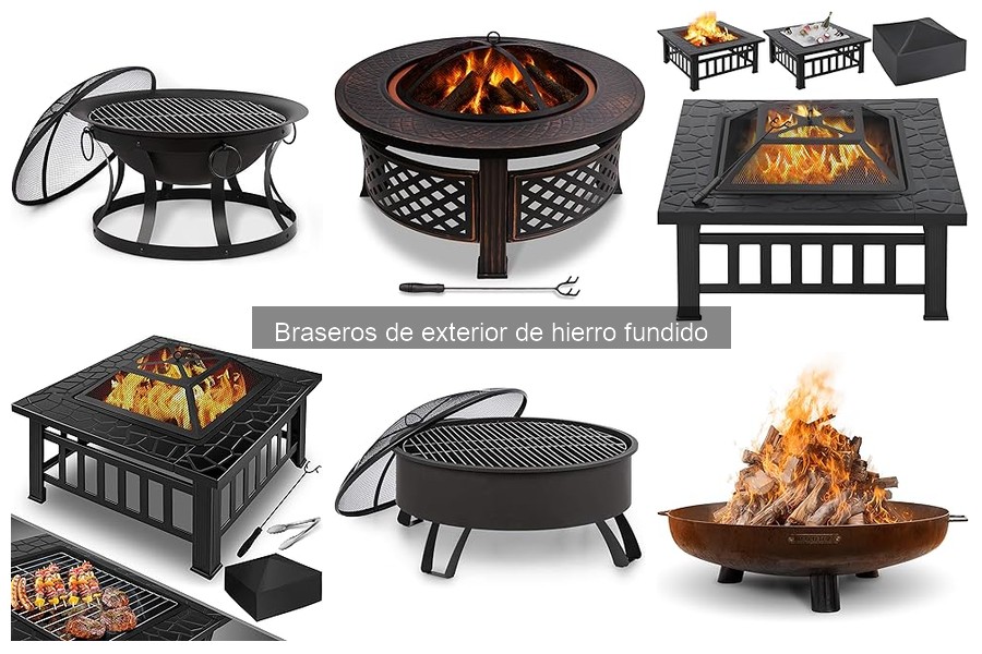 Mejores maderas para braseros de hierro fundido en exteriores