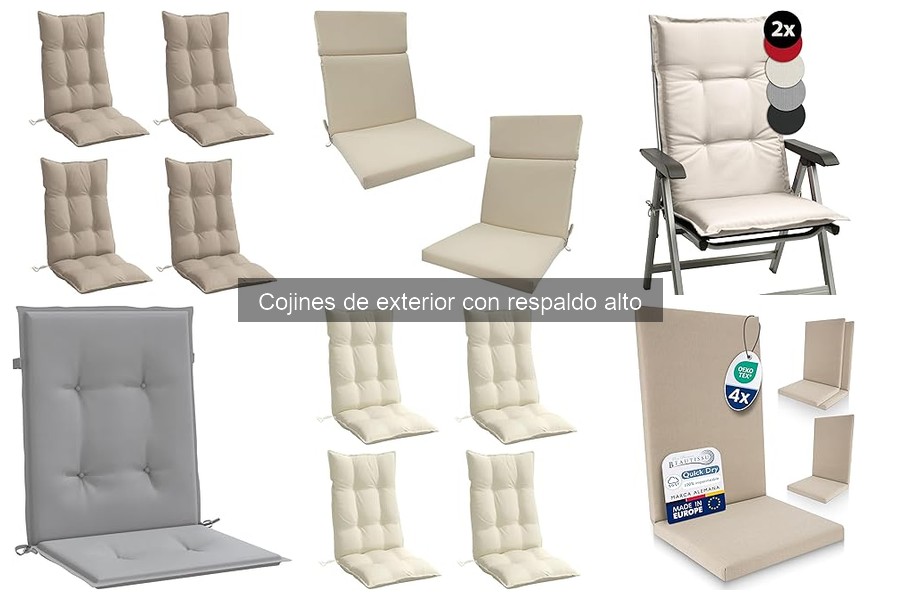 Mejores materiales para cojines de exterior con respaldo alto