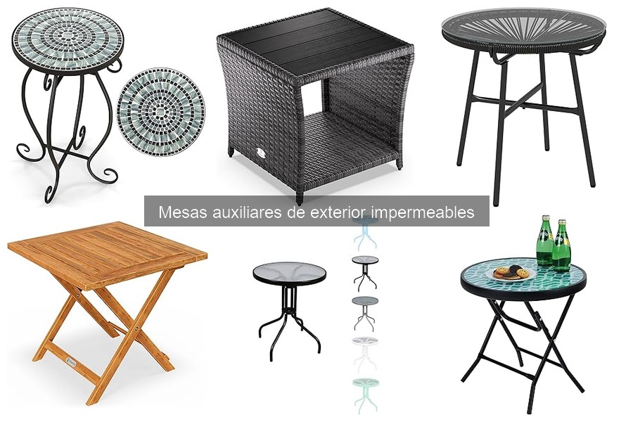 Mejores materiales para mesas auxiliares de exterior impermeables