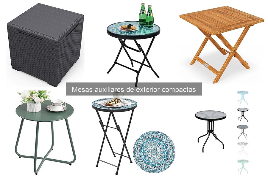 Mejores mesas auxiliares de exterior compactas para espacios pequeños