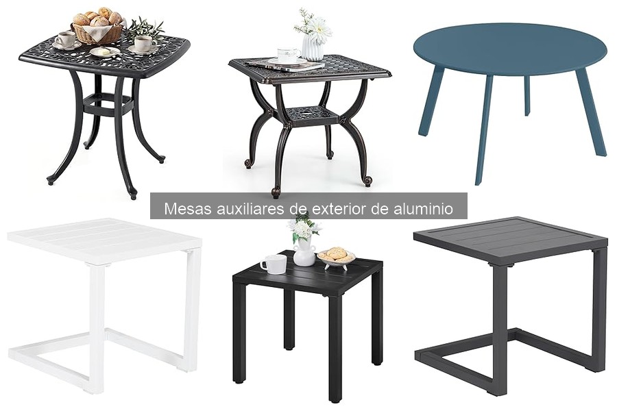 Mejores mesas auxiliares de exterior de aluminio para terrazas pequeñas