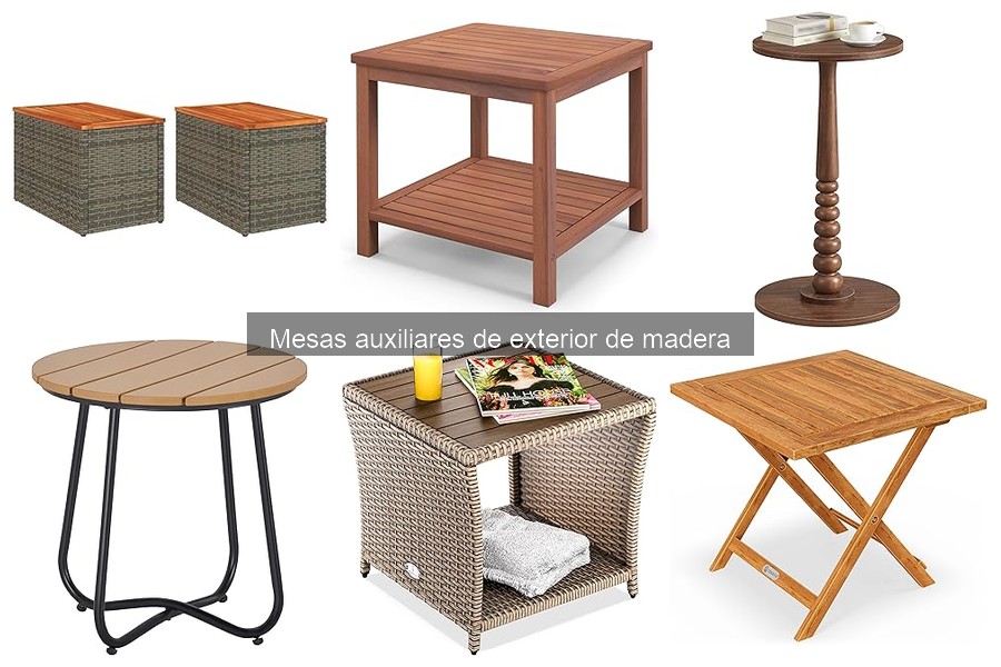 Mejores mesas auxiliares de madera para terrazas pequeñas
