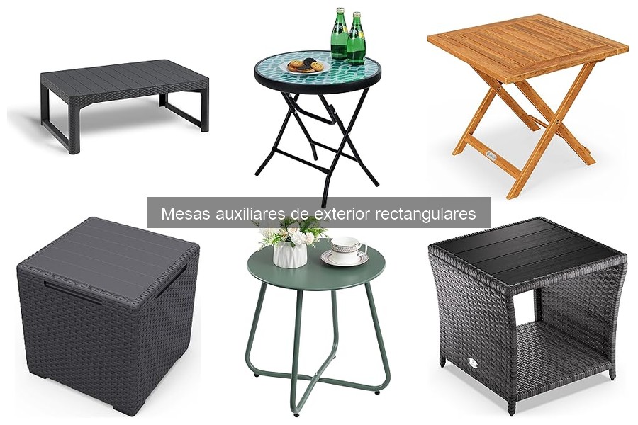 Mejores mesas auxiliares rectangulares para terrazas pequeñas