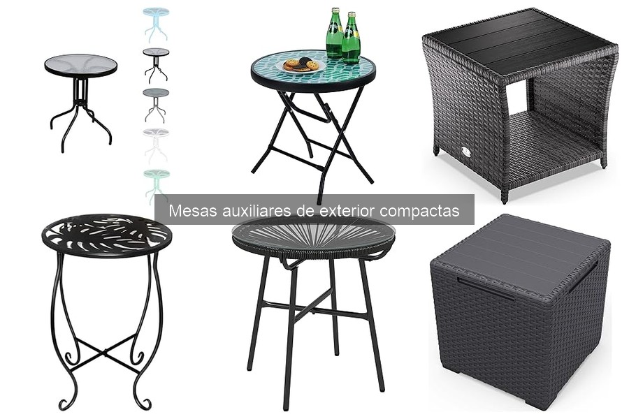Mejores ofertas en mesas auxiliares de exterior compactas