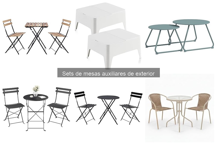 Mejores sets de mesas auxiliares de exterior para familias