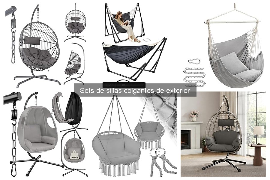Mejores sets de sillas colgantes de exterior para familias
