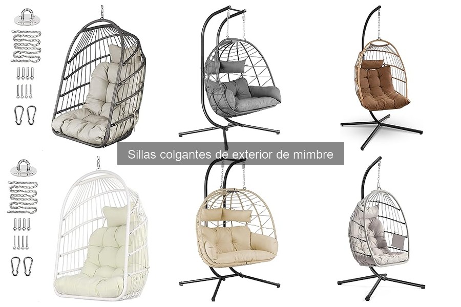 Mejores sillas colgantes de mimbre para el jardín