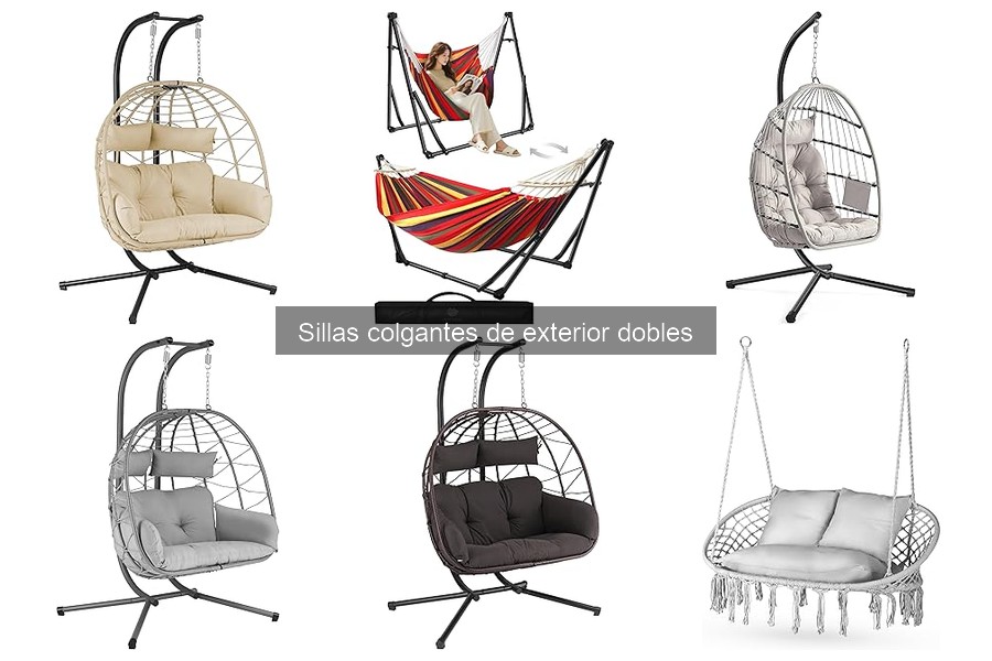 Mejores sillas colgantes dobles para parejas en exterior