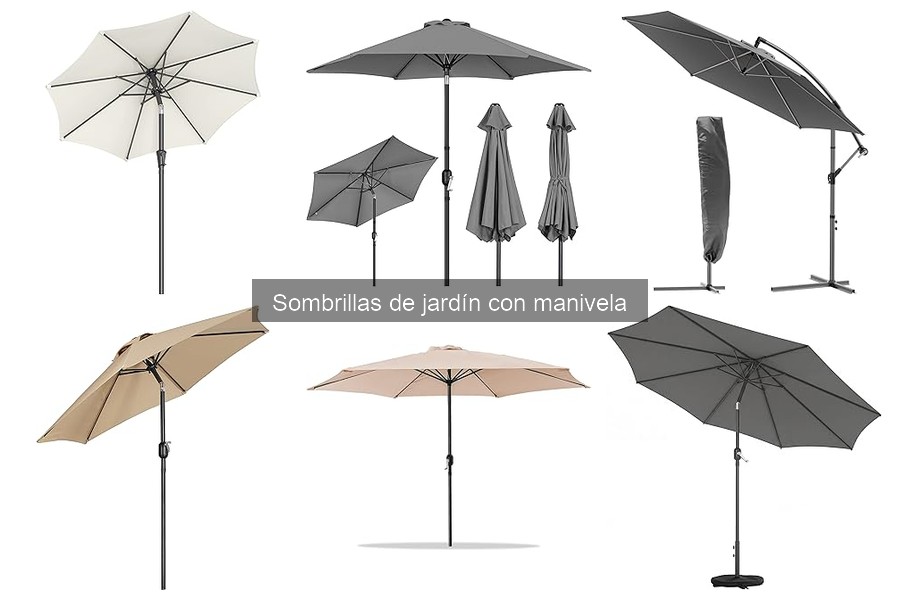 Mejores sombrillas de jardín con manivela para patios pequeños