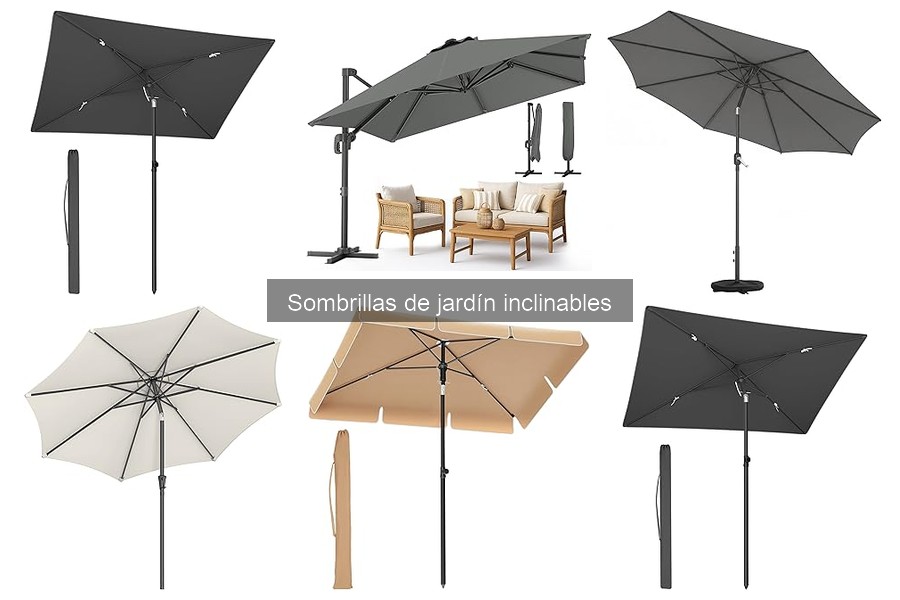 Mejores sombrillas de jardín inclinables para patios pequeños