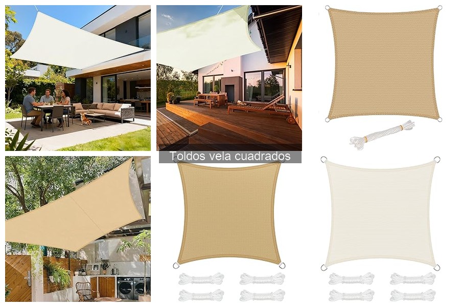 Mejores toldos vela cuadrados para patios pequeños