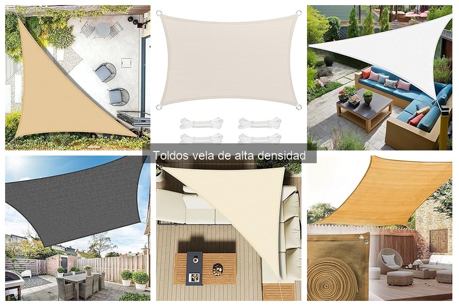 Mejores toldos vela de alta densidad para patios pequeños